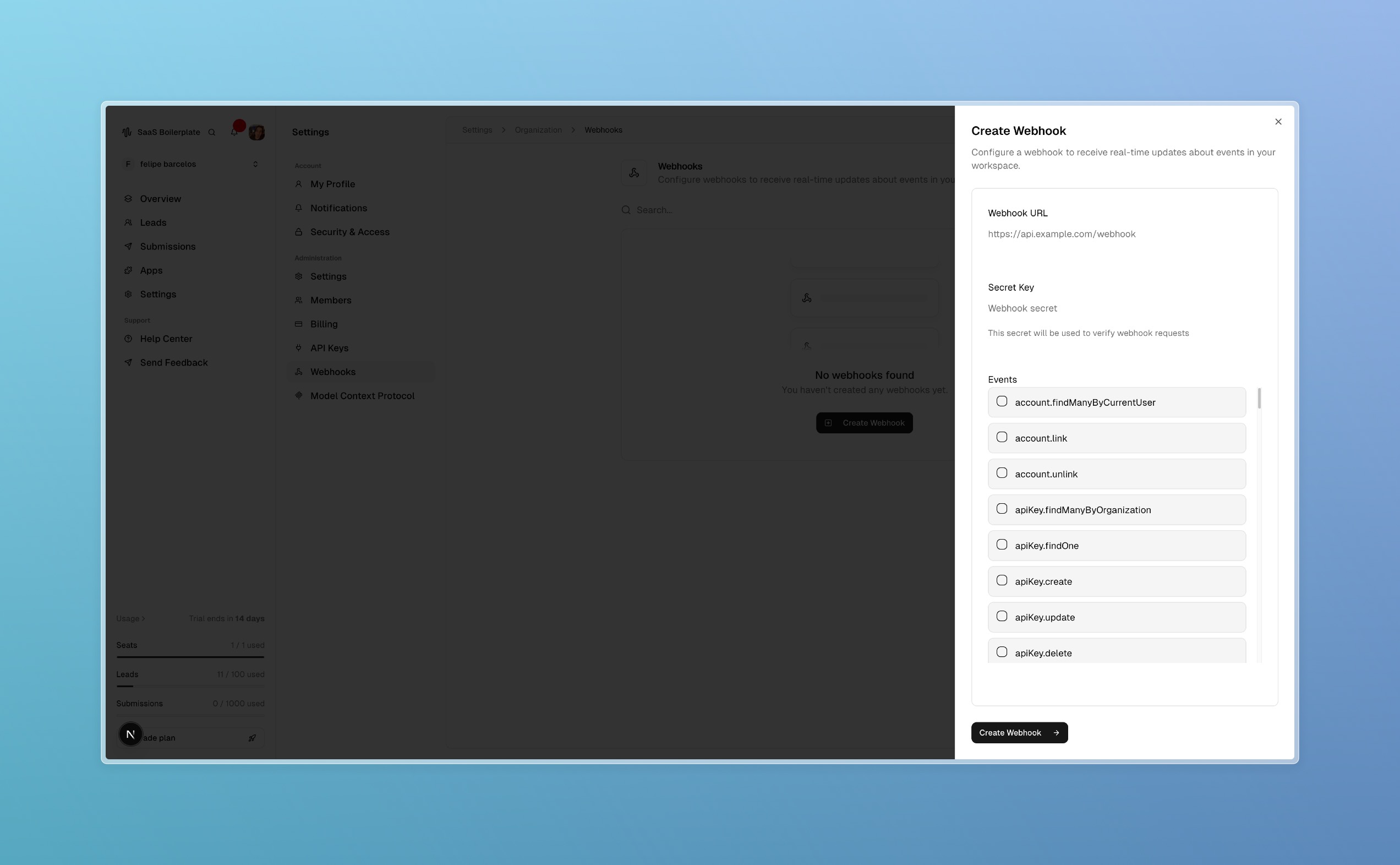 Integrated API Keys System: Secure External Access